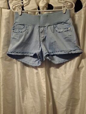 Pietro Brunelli Light Blue Denim Shorts with Knit Waistband